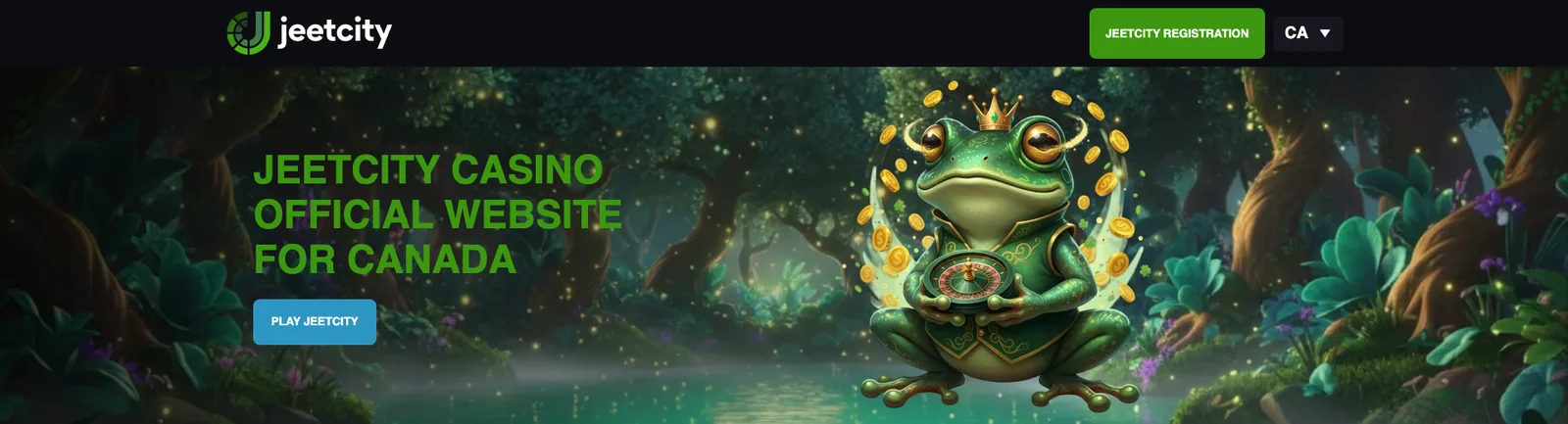 JeetCity casino homepage banner